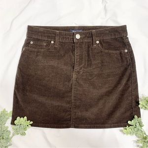 Gap Corduroy Brown Mini Skirt